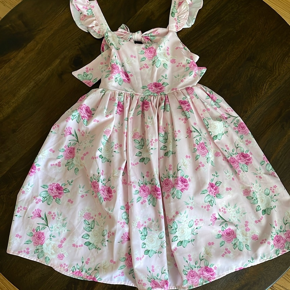 Pink floral dress